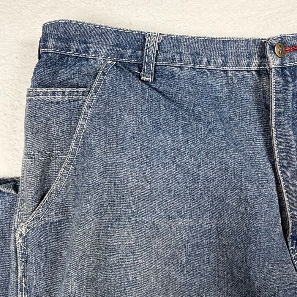International Harvester Farmall Carpenter Jeans Mens 44x30 Blue Denim Workwear